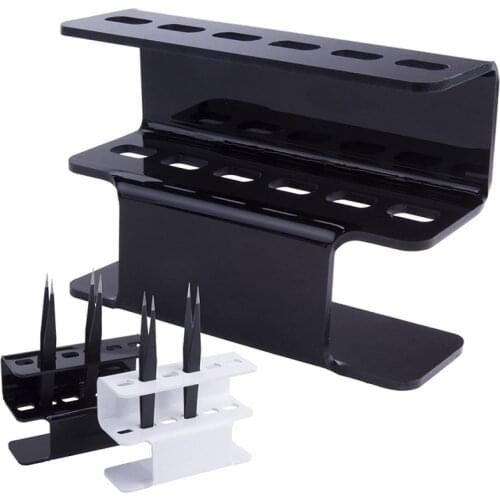 1Pc Acrylic Eyelash Tweezers Holder Display Stand Beauty Makeup Grafting Fake Eyelash Tweezers Clip Beauty Tools Storage Rack