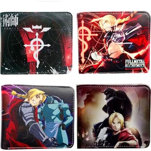 Anime Fullmetal Alchemist Make Array Wallet Young Men and Women Short Wallets Fashion PU Purse Cosplay Gift