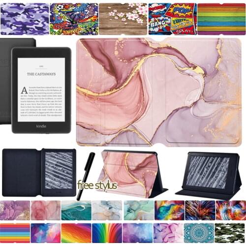 Tablet Case for Amazon Kindle Paperwhite 1/2/3/4/Kindle 10th Gen 2019/Kindle 8th Gen 2016 Leather Stand Cover Protective Shell