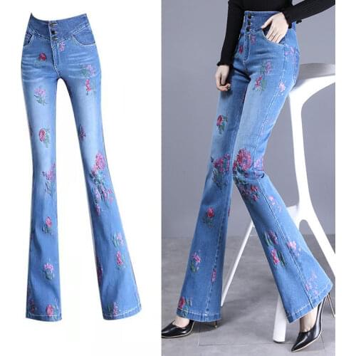 DANCING WINGS Womens High Jeans