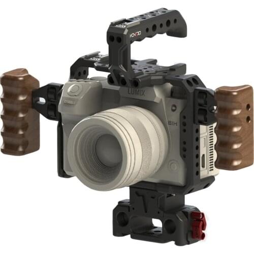 HONTOO S1H Camera Cage for Panasonic Lumix S1/S1R/S1H Protective Housing Video Vlog Cage Top Handle Baseplate