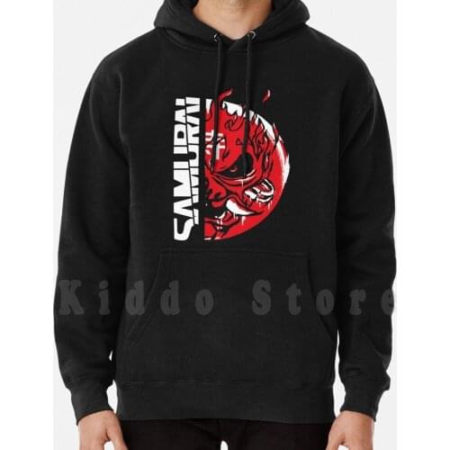 Painted hoodie long sleeve Hacker Demon Cyborg Skull Gaming Night City 80S Synth Tech Robotics Cool Red White