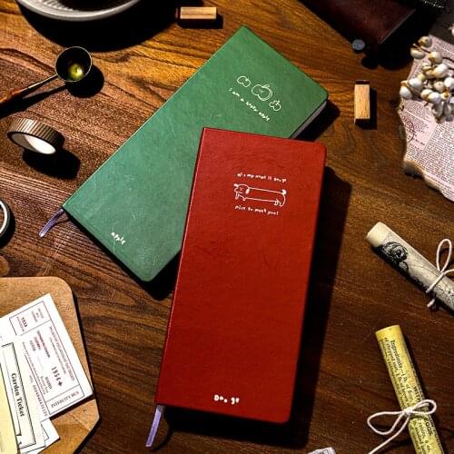 Kawaii Cute Dog Apple Grid Notebook Stationery Diary Agenda Pocket Notepad Planner Weekly Book Travel School Supplies sl2386