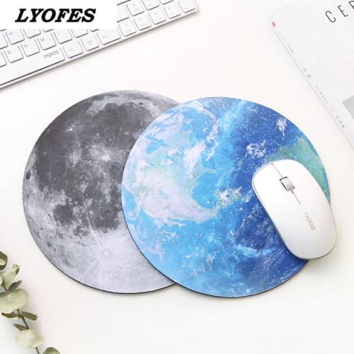 Kawaii Round Celestial Mouse Pad Soft Mat For Game Computer Cap Desk Mat Pads Non-Slip Rubbe PC Waterproof Office MousePad 22cm