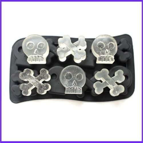Ice cube maker Silicone Skull Ice Mold Ice Lattice Ice Box DIY Decorating Tools halloween
