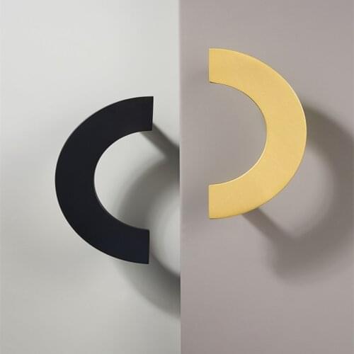 Brass Round Handles Drawer Pull and Knobs Cabinet Furniture Hidden Recessed Flush Handle Sliding Hinged Door Knob