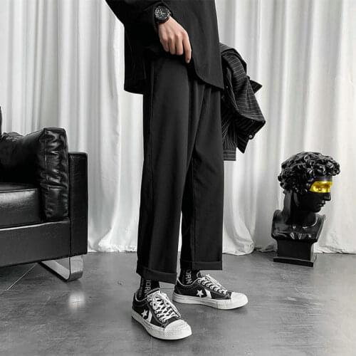 Mens Black Korean Harem Pants 2021 Japanese Streetwear Joggers Harajuku Sweatpants Hip Hop Casual Trousers Plus Size
