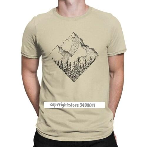 The Diamond Range Men Tshirts Outdoors Mountains Hiking Tee Shirt National Parks Casual Cotton Tees Clothes