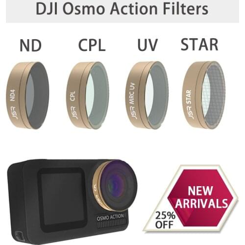 Osmo Action Filter ND 4 8 16 32/CPL/UV/Star Optical Glass Lens Filters Set For DJI Osmo Action Sport Camera Lenses Accessories