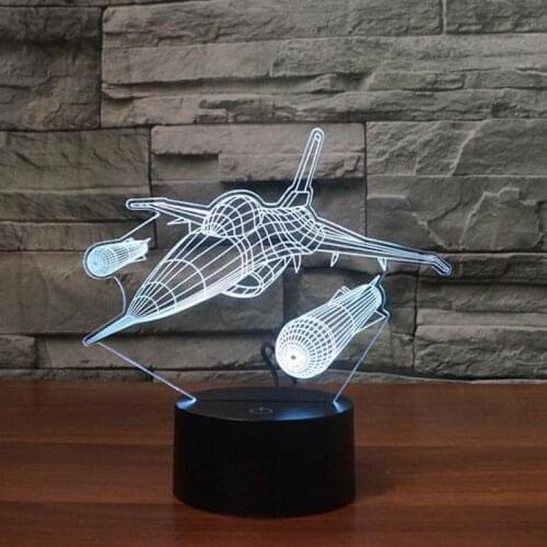 Aircraft 3d Nightlight Novelty Creative Gift Led Table Lamp For Bedroom Remote Touch switch Desk Lamp Deco Lamps
