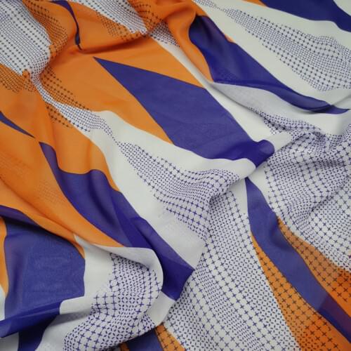 New Ethnic Chiffon Printed 75D Chiffon Fabric Dress Scarf Shirt skirt and trousers fabric