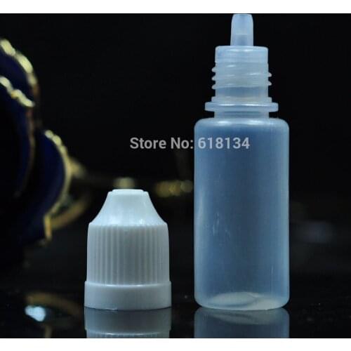 Wholesale Free shipping 100pcs 10ML PE Eye Dropper Bottle with dropper tip childproof caps
