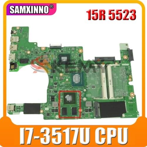 Original Laptop motherboard For DELL Inspiron 15R 5523 Core I7-3517U Mainboard CN-0GNR2R 0GNR2R 11307-1 N13P-GV2-S-A2 SLJ8C