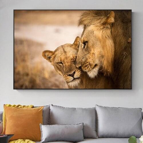 African Lion Black White Home Decor Posters And Prints Wall Painting On Canvas Wall Art Wild Animal Real Picture For Living Room