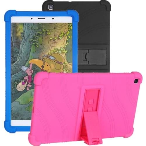 Silicon Shockproof Cover Case for Samsung Galaxy Tab A7 Lite SM-T500 SM-T505 SM-T220 SM-T225 Soft Protective Kickstand Funda