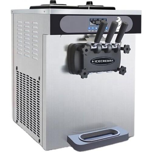 Three Flavors Ice Cream Machine Commercial Electric Desktop Soft Ice Cream Making Machine