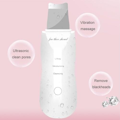 Ultrasonic Skin Scrubber Facial Cleaner Ion Acne Blackhead Remover Peeling Shovel Dormitory Portable Cleaner Beauty Equipment
