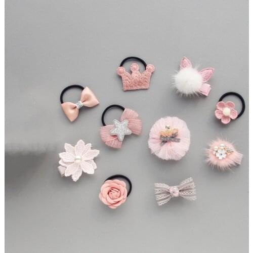 NEW 10pcs/set flowers Bowknot Hairpins children stars Cartoon hair clips kids girls handmade Barrettes Accessories headwear