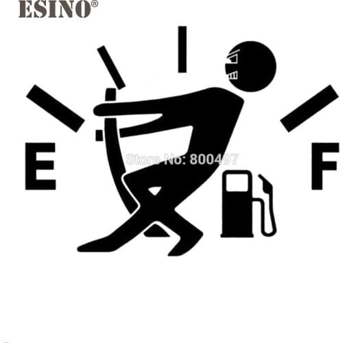 10 x New Design Funny Fuel Is Empty Reflective Creative Auto Decal Cartoon Car Sticker Bumper Body Decal Creative Pattern Vinyl