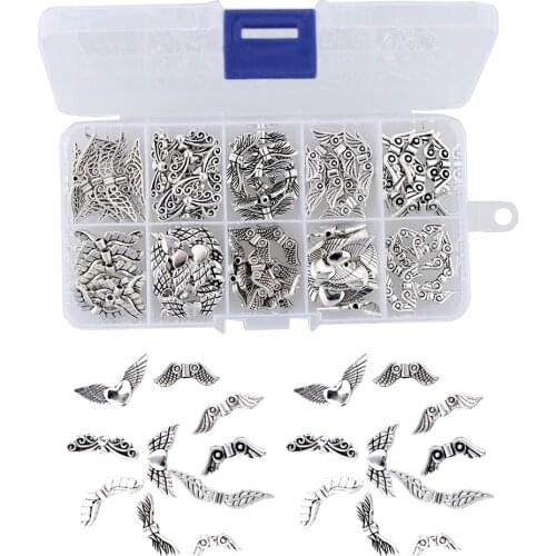 100pcs Tibetan Wing Spacer Bead Spacer Beads Antique Silver in 10