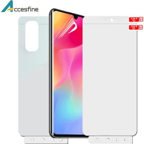2PCS Front+Back Soft Hydrogel TPU Protective Film For Xiaomi Mi Note 10 Lite mi 10 Pro Screen Protector Full Cover Gel Not Glass
