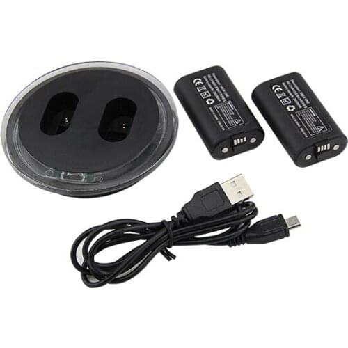 2x Rechargeable Battery Pack Dual Slot Charging Station Dock Charger Cable for Microsoft XBOX One Wireless Controller Charge Kit