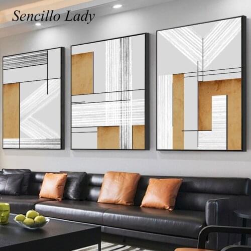 Abstract Geometry Canvas Painting Contemporary Art Poster Light Luxury Style Print Nordic Modern Wall Picture Living Room Decor