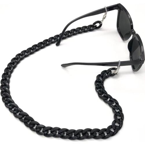 Kasure Acrylic Glasses Chain Reading Glasses Cord Hanging Neck Chains Straps Fashion Chic Rope Resin Sunglasses Largands