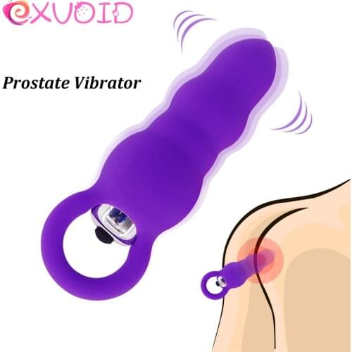 EXVOID Anal Vibrator Dildo Sex Toys for Couples Anal Beads Vibrator Prostate Massage Adult Products Sex Shop Silicone Butt Plug