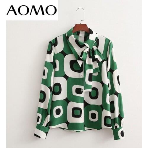 Зеленые блузки AOMO China At AliExpress