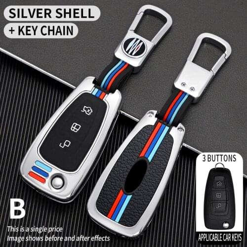 3 Button New Zinc Alloy Car Remote Key Cover Case For Ford Focus 2 3 MK3 ST RS Ecosport Kuga Escape Fiesta C-Max S-Max Mondeo