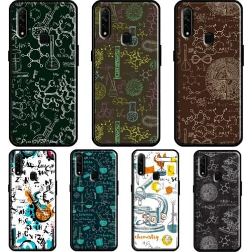 Vintage Seamless Chemistry Laboratory Case For OPPO A53 A31 2020 A5 A9 A15 A52 A72 A92 A1K A83 A91 A5S Find X3 Pro Reno 2Z Cover