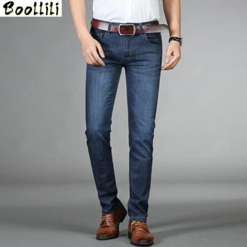 28-40 Brand Slim Fit Business Jeans For Men Summer Trendy Stretch Designer Denim Male Pants Elastic Skinny Cotton Thin Trousers
