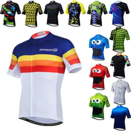 Weimostar Mens Cycling Jersey Shirt Tops ummer Breathable MTB Bike Jersey Road Sport Bicycle Shirt Maillot Ciclismo Hombre
