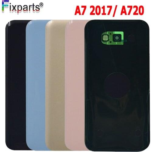 For Samsung Galaxy A7 2017 A720 Battery Door Housing Cover Case For Samsung A720 Battery Cover Shell With Camera Lens