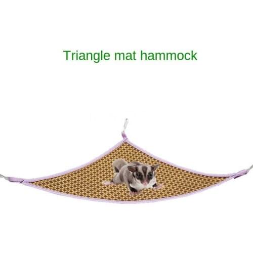 Hamster Summer Hammock Small Pet Triangle Hammock Honey Bag Flying Squirrel Pet Mat Hammock Small Pet Cooling Supplies