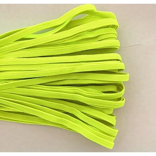 5-20 meters Luminescent Green DIY Color Woven Elastic Sewing Ribbon Household Mask 6mm NHS Dress
