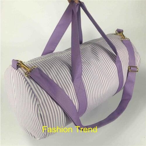 50pcs/lot Fashionable Travel Large Capacity Useful Seersucker Duffle Bag Multi Colors Beautiful Weekender Bag