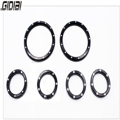 Motorcycle Black Gauge Bezels Bagger Gauge Cluster Bezels Set For Touring models 2004-2013 05 06 07 08 09 10