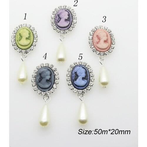 New Fashion 10Pcs/lot 50*20mm oval Pendant Jewelry Findings Rhinestone beauty Resin Accessories Caps Decoration For Making