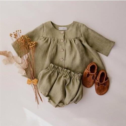 0-24m Newborn baby coat Spring autumn cotton linen jackets kids long sleeve cardigans for girls tops children outwear shorts