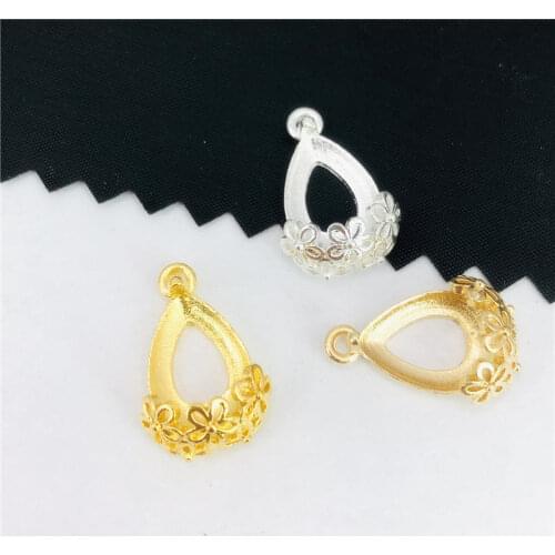 Gem Crystal pendant bottom support Gold Silver Claw Drop Pendant Claw point Back crystal Stones Gem base claw diy jewelry acces
