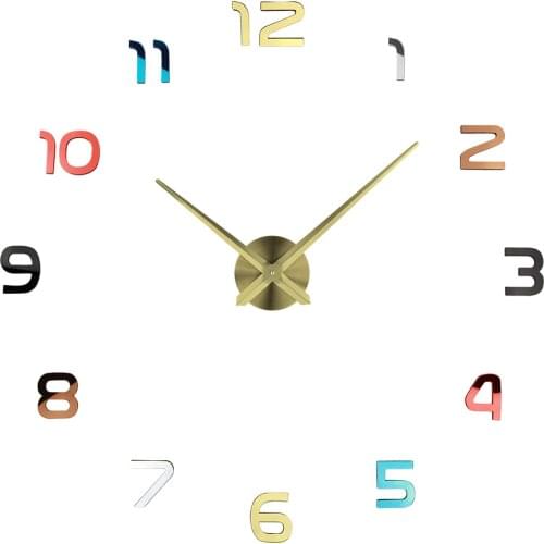 Sale Luminous 3D Modern Design Watch Clocks 3D DIY Acrylic Mirror Stickers Living Room Quartz Needle Europe Horloge Clock