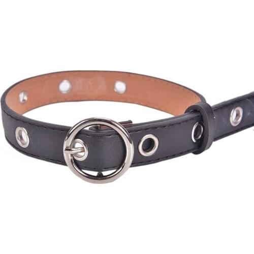 Women Belts PU Leather Belts Female Metal Without Pin Buckle Belt Ladies Fashion Openwork Waistband Womens Casual Belt