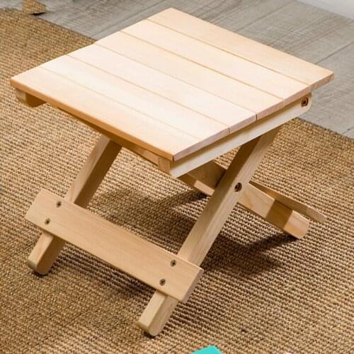 Modern creative simple solid wood folding portable household fishing chair shoe changing stool outdoor small bench