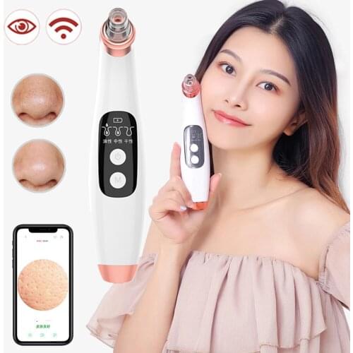 Blackhead Vacuum Visible Black Head Remover Facial Pore Cleaner Microscope Blackhead Suction Rechargeable Acne Pimple Remove