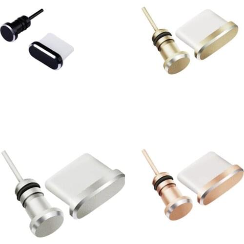 1 Set Dust Plug Replacement for Xiaomi Huawei Samsung Type-C Charging Port Earphone Jack USB Dust Plug Kit