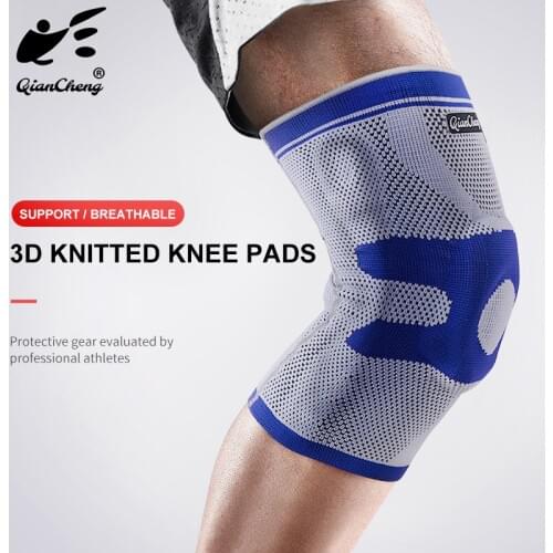 1PC Sport Knee Brace Support Silicone Spring Kneepad Sleeve Relief Arthritis and Injury Recovery for Basketball Volleyball Sport