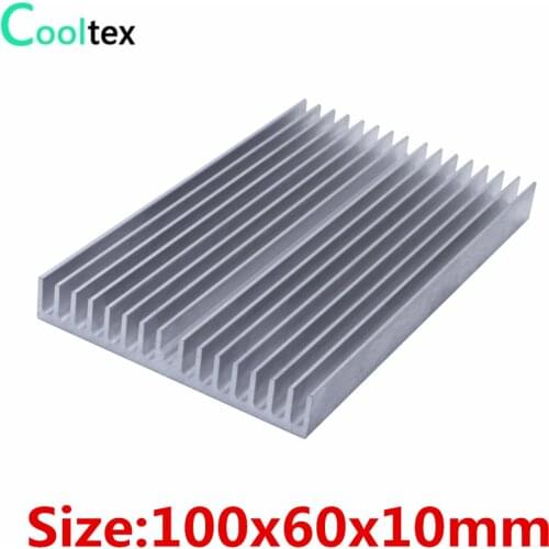 20pcs/lot) 100x60x10mm Aluminum heatsink radiator for chip LED VGA RAM GPU computer 's component heat dissipation