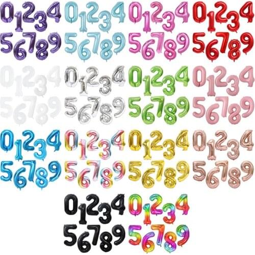40inch Rose Gold Silver White Foil Number Balloons Adults Kids 1 Years Happy Birthday Helium Balloon Party Decorations Globos